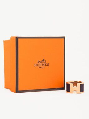 Hermes Olympe Large Model Cassis Madame Calfskin GHW Ring